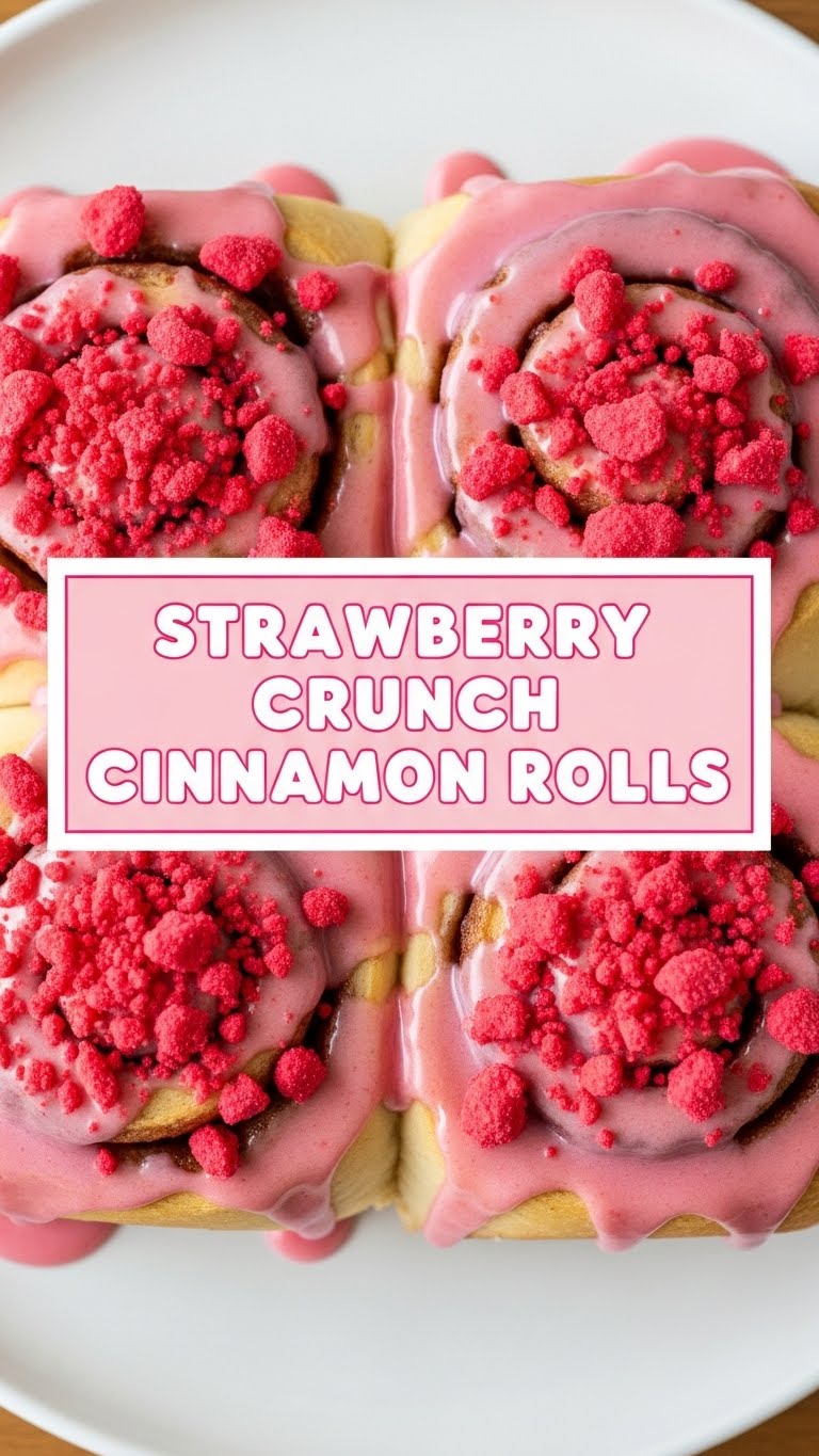 Strawberry Crunch Cinnamon Rolls