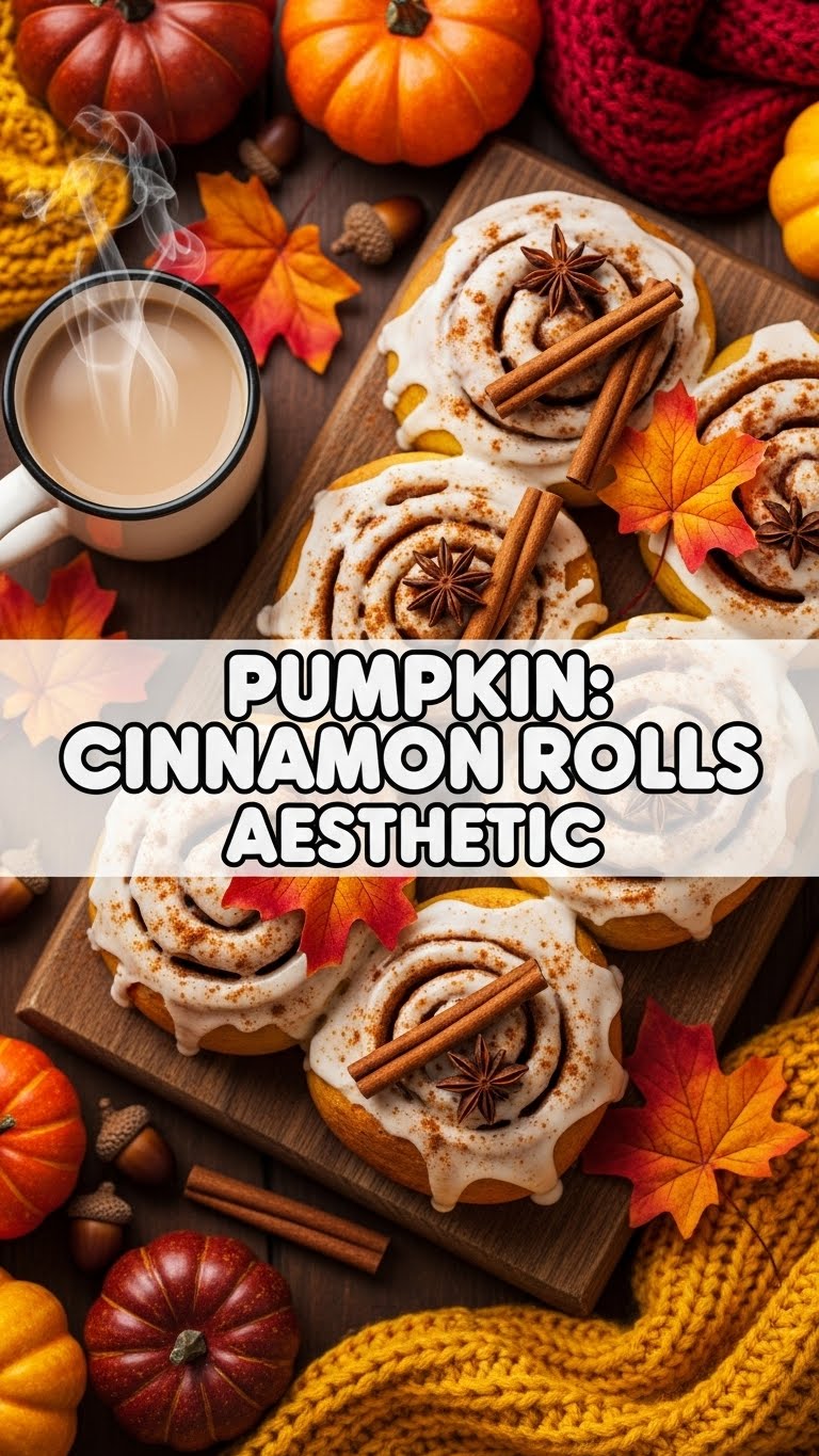 Pumpkin Cinnamon Rolls Aesthetic
