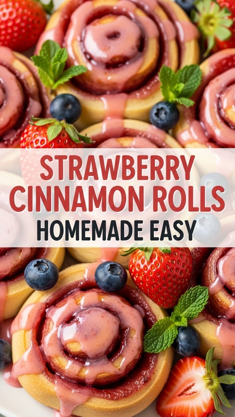 Strawberry Cinnamon Rolls Homemade Easy