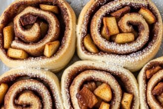Apple Sourdough Cinnamon Rolls