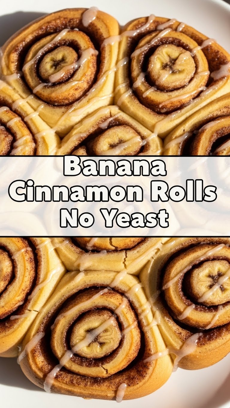 Banana Cinnamon Rolls No Yeast