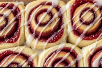 Raspberry Filled Cinnamon Rolls