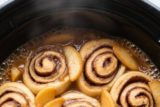 Crockpot Apple Pie Filling And Cinnamon Rolls