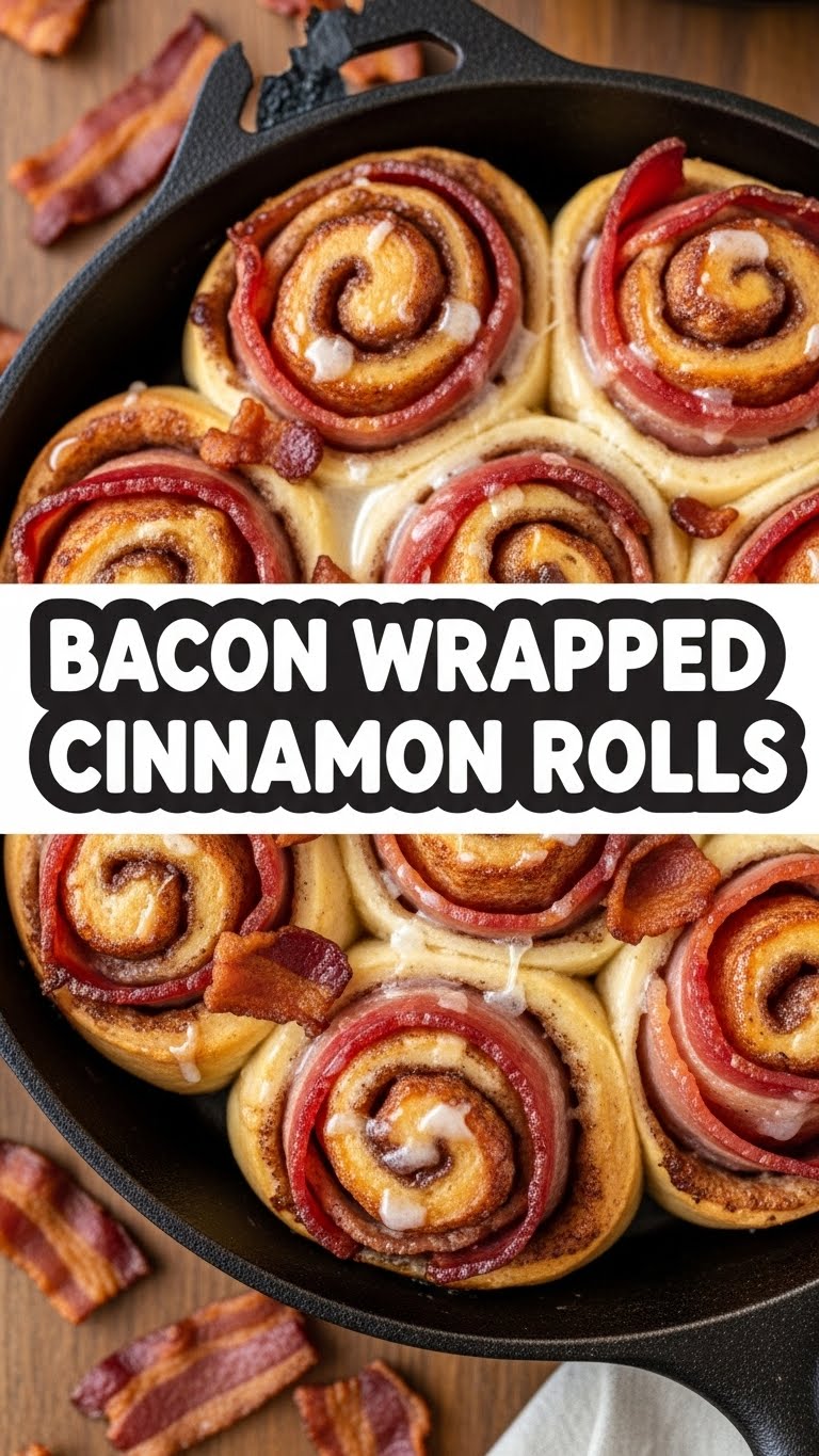 Bacon Wrapped Cinnamon Rolls