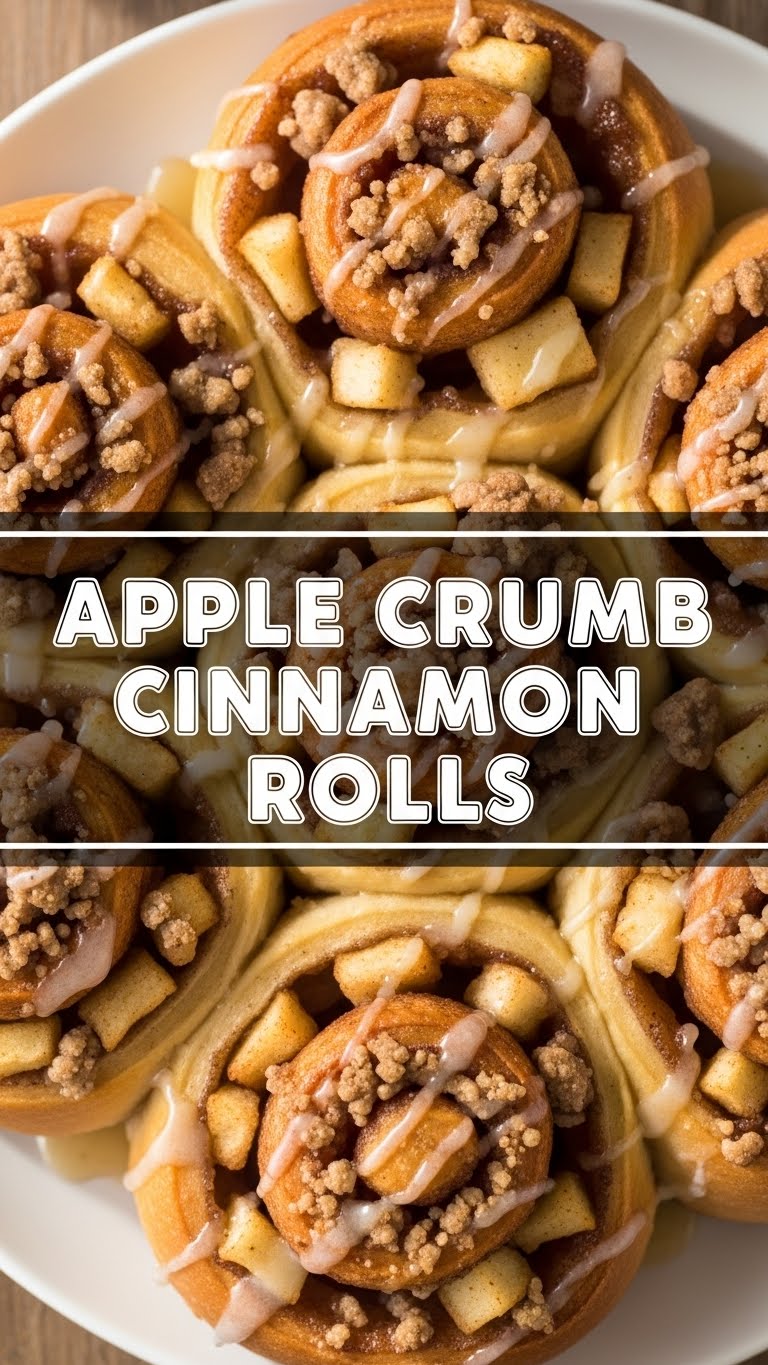 Apple Crumb Cinnamon Rolls
