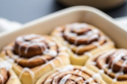 Cinnamon Rolls In Baking Dish