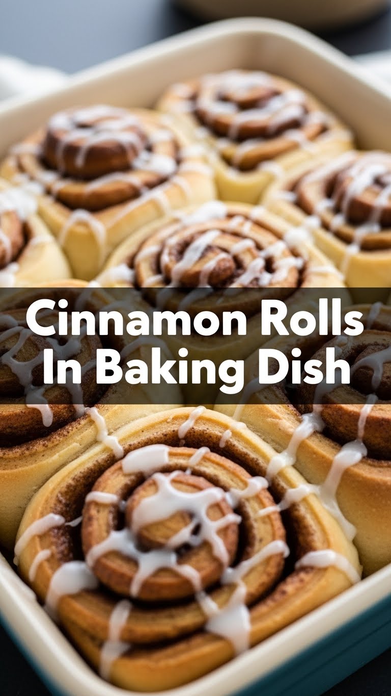 Cinnamon Rolls In Baking Dish