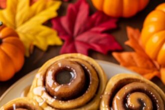 Maple Frosted Cinnamon Rolls