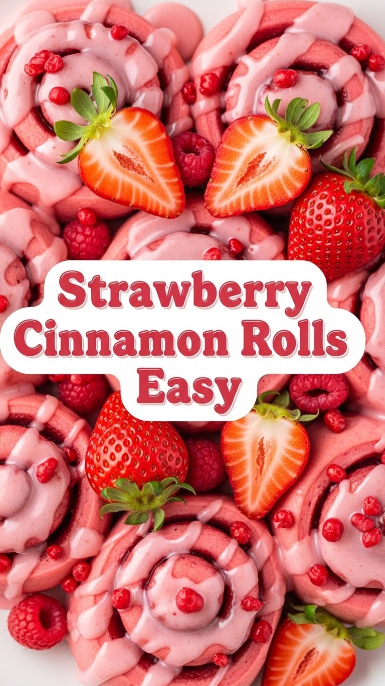Strawberry Cinnamon Rolls Easy