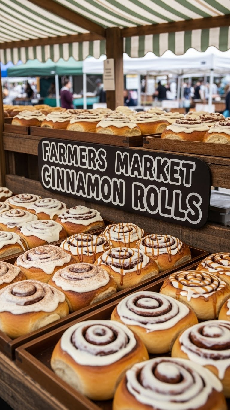 Farmers Market Cinnamon Rolls