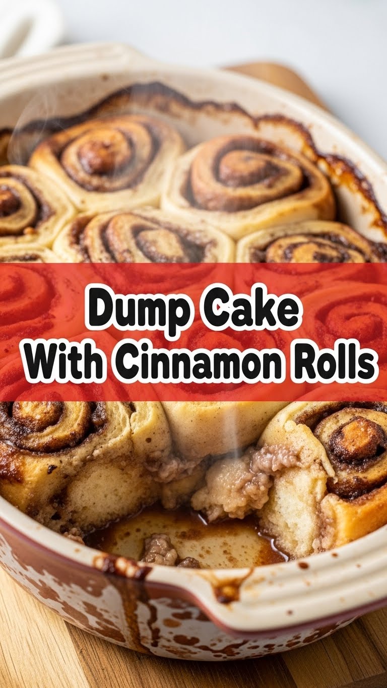 Dump Cake With Cinnamon Rolls