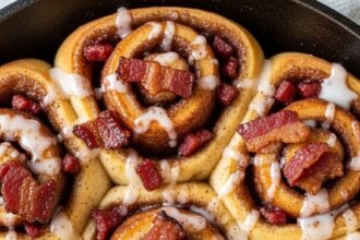 Bourbon Bacon Cinnamon Rolls