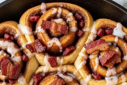 Bourbon Bacon Cinnamon Rolls