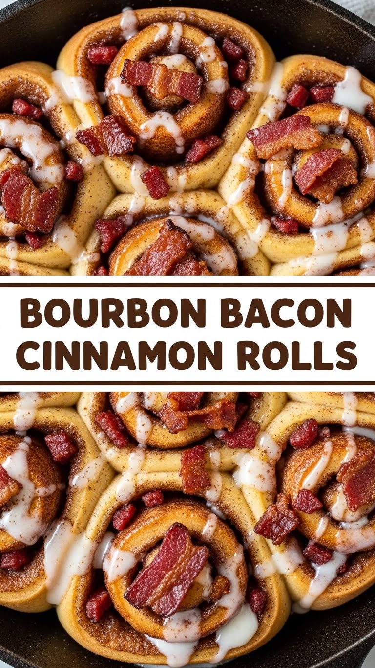 Bourbon Bacon Cinnamon Rolls