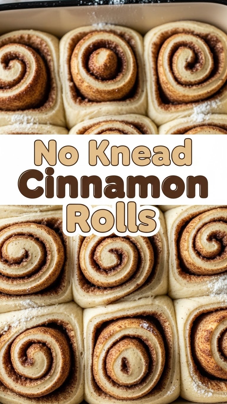 No Knead Cinnamon Rolls