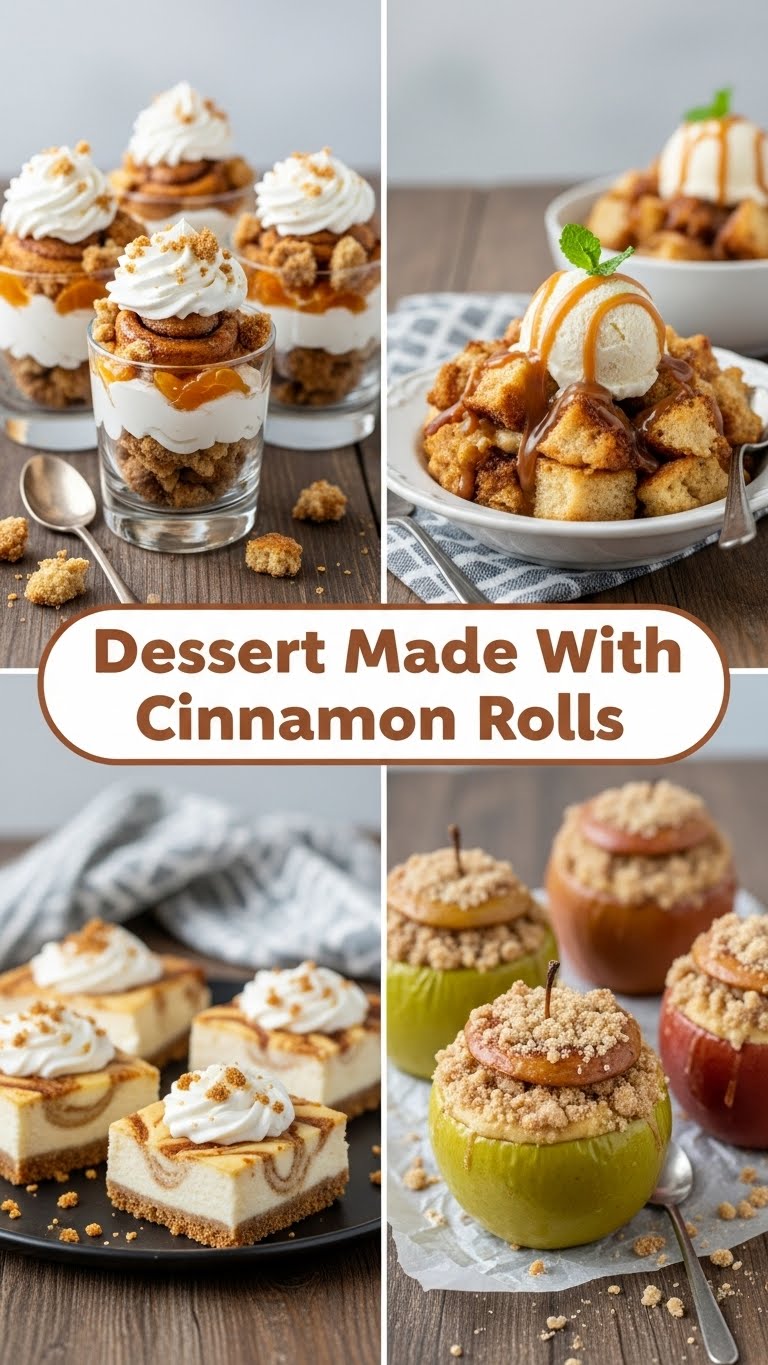 Dessert Made With Cinnamon Rolls