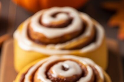 Pumpkin Spice Cinnamon Rolls Vegan