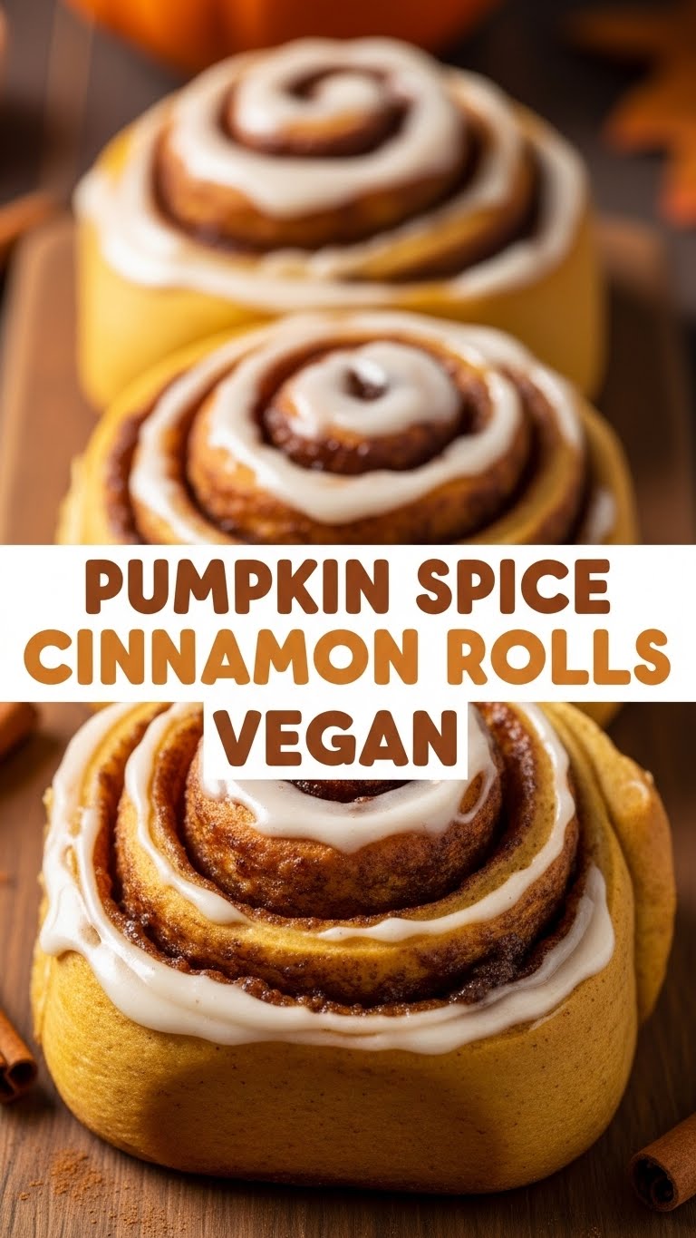 Pumpkin Spice Cinnamon Rolls Vegan