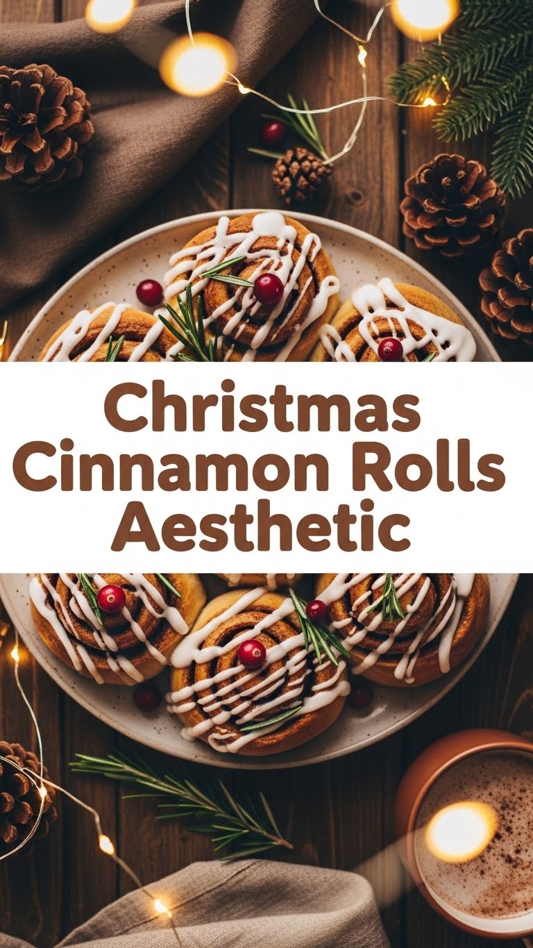 Christmas Cinnamon Rolls Aesthetic