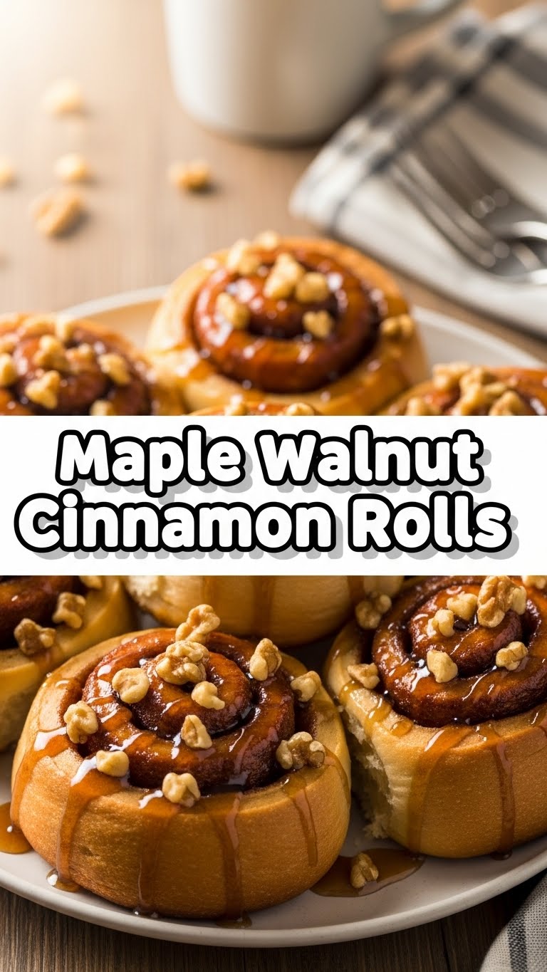 Maple Walnut Cinnamon Rolls
