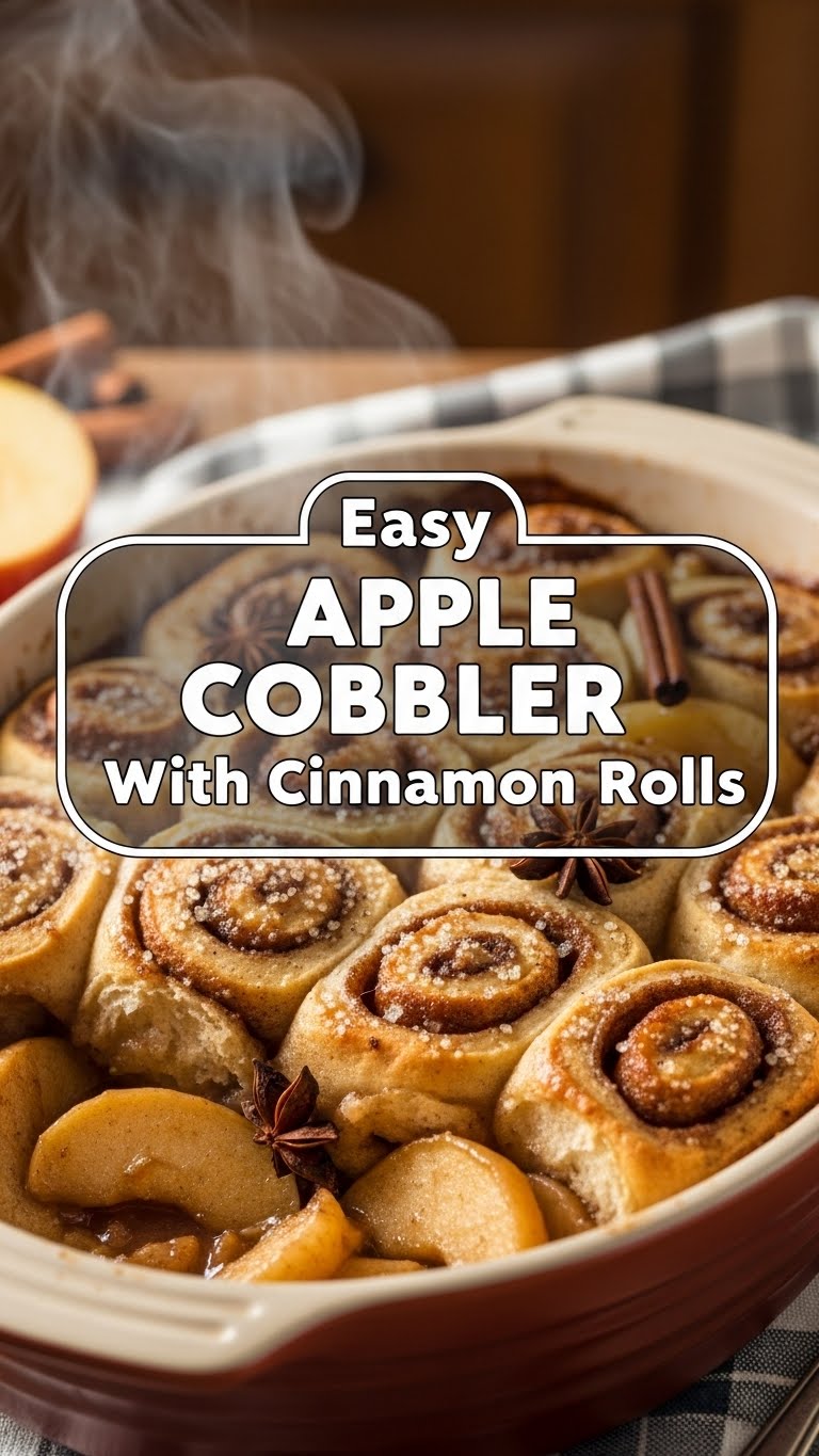 Easy Apple Cobbler With Cinnamon Rolls