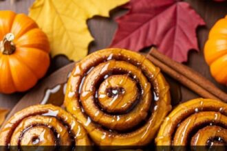 Pumpkin Maple Cinnamon Rolls