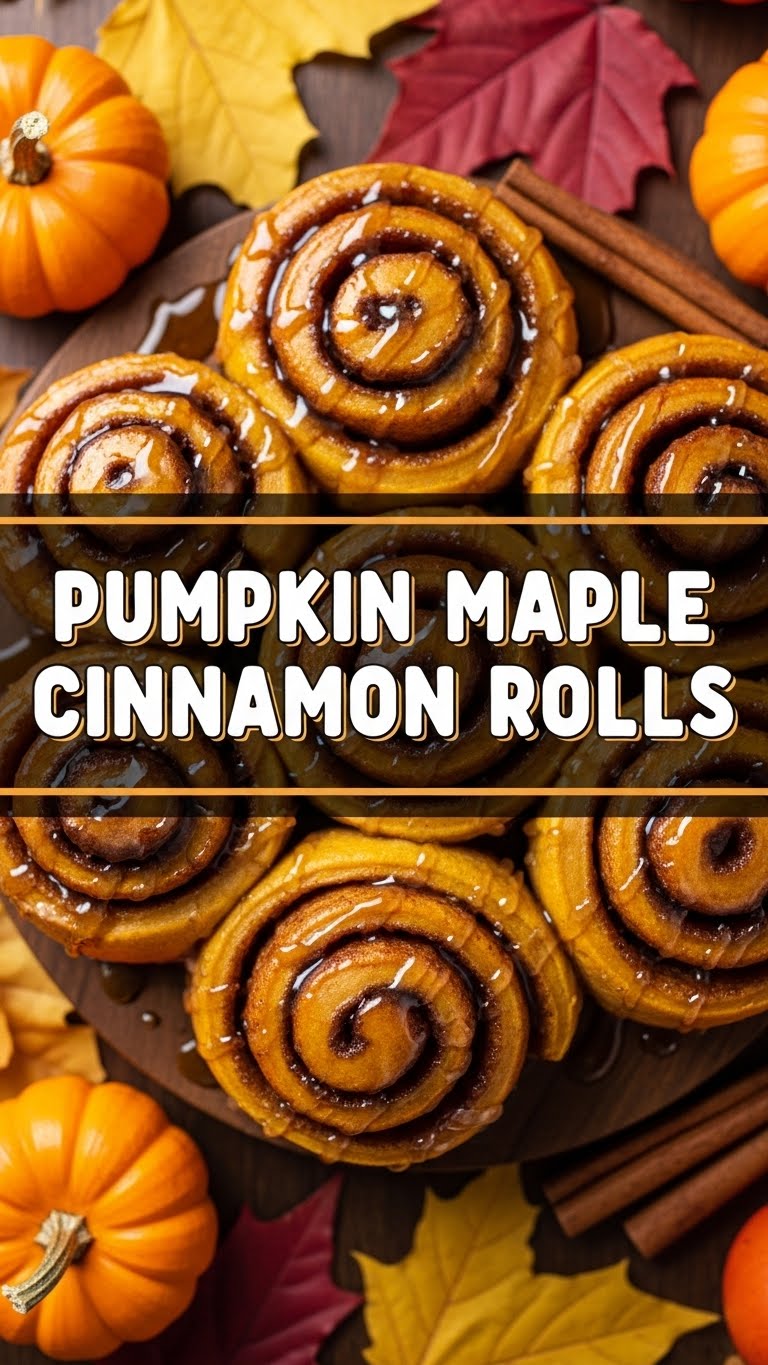Pumpkin Maple Cinnamon Rolls