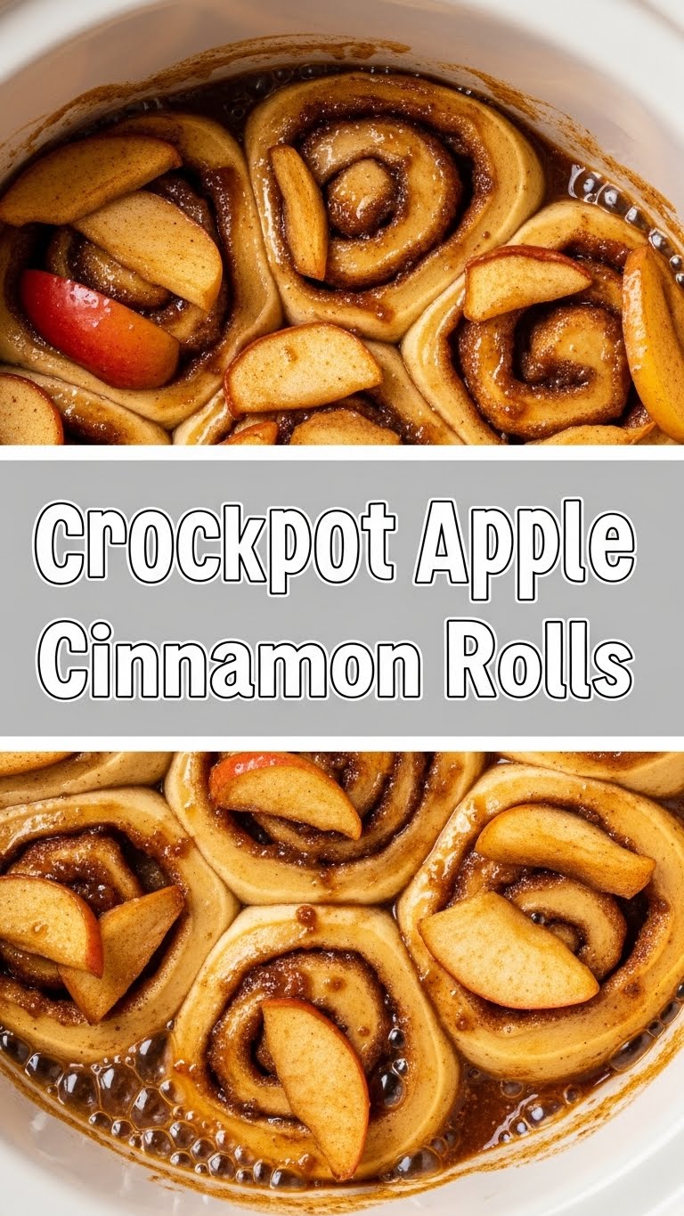 Crockpot Apple Cinnamon Rolls