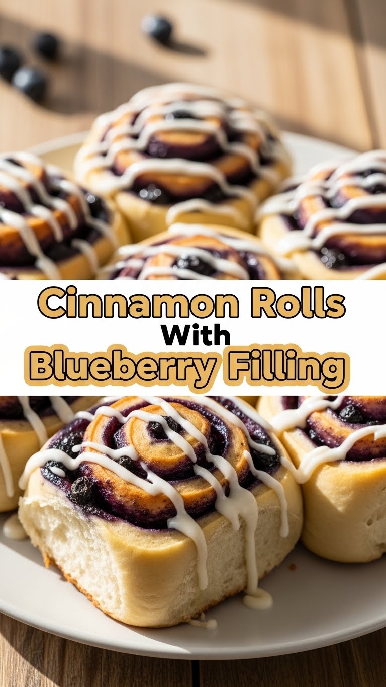 Cinnamon Rolls With Blueberry Filling