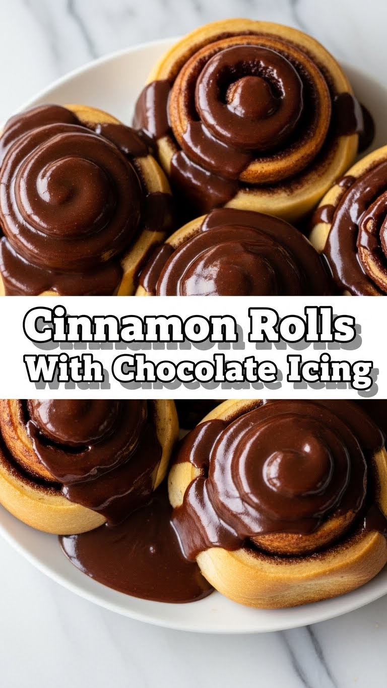 Cinnamon Rolls With Chocolate Icing