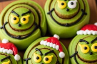 Grinch Cinnamon Rolls