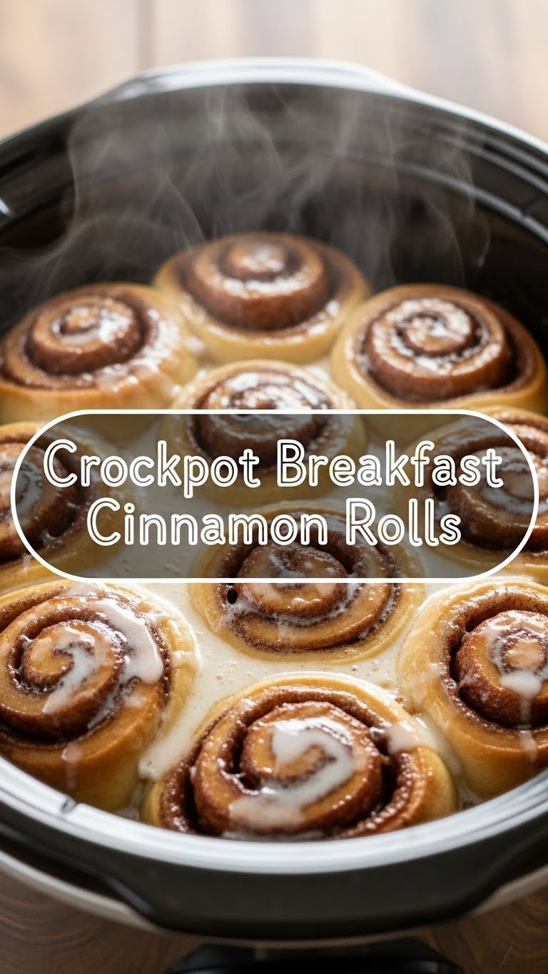 Crockpot Breakfast Cinnamon Rolls