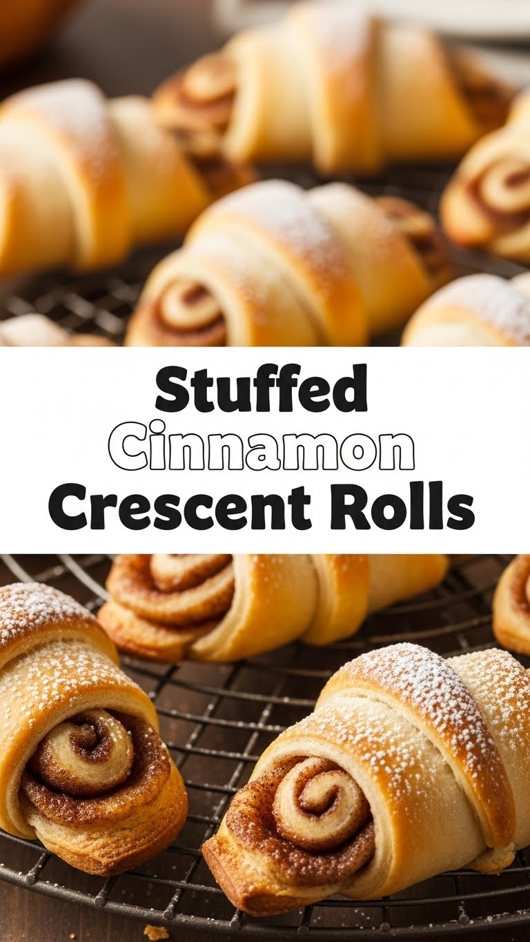 Stuffed Cinnamon Crescent Rolls