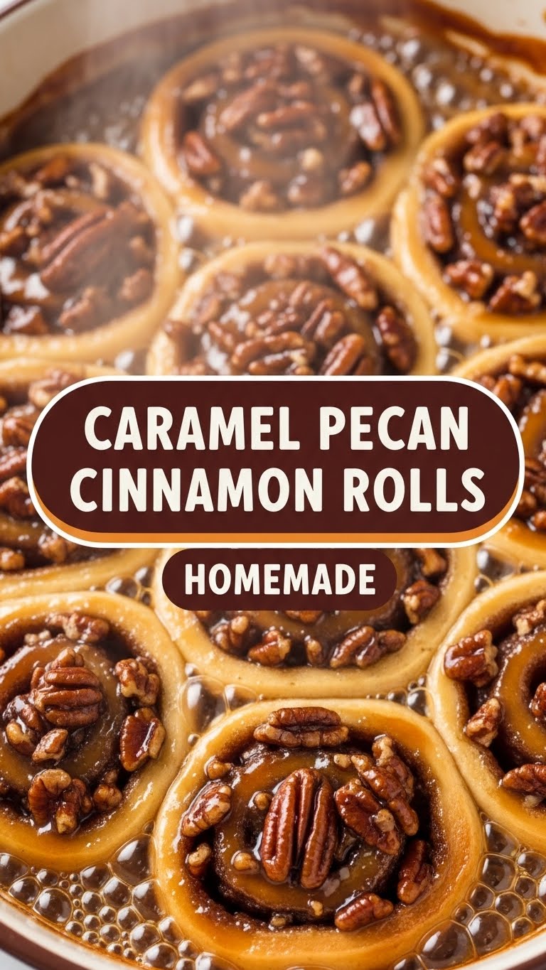 Caramel Pecan Cinnamon Rolls Homemade