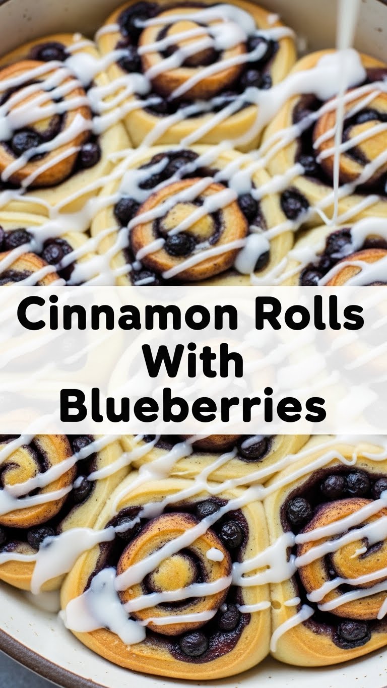Cinnamon Rolls With Blueberries