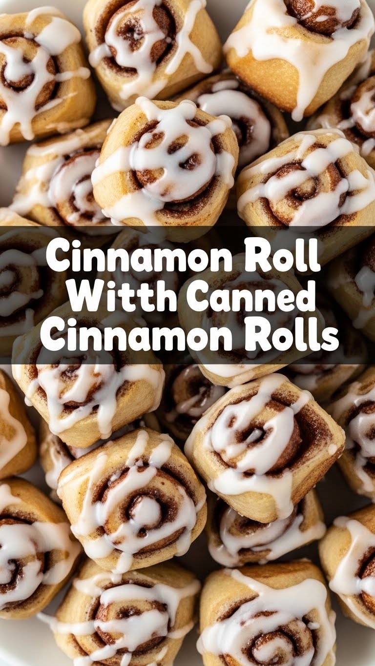 Cinnamon Roll Bites With Canned Cinnamon Rolls