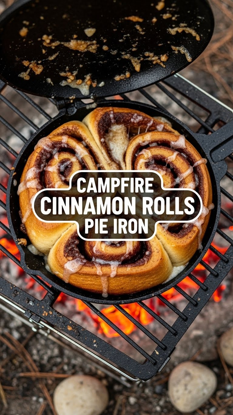 Campfire Cinnamon Rolls Pie Iron