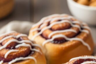 Peanut Butter And Jelly Cinnamon Rolls