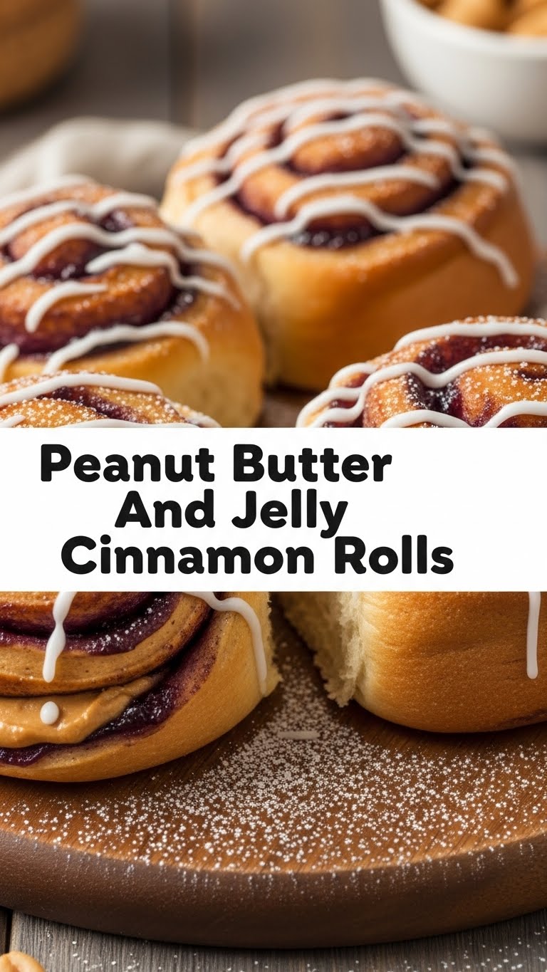 Peanut Butter And Jelly Cinnamon Rolls
