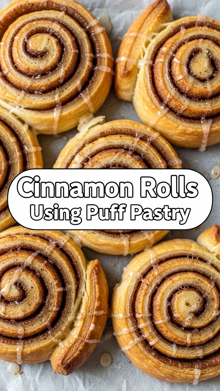 Cinnamon Rolls Using Puff Pastry