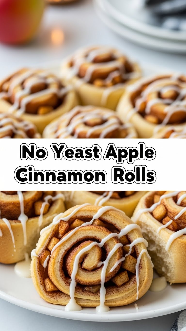 No Yeast Apple Cinnamon Rolls