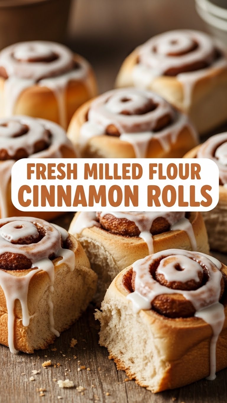 Fresh Milled Flour Cinnamon Rolls