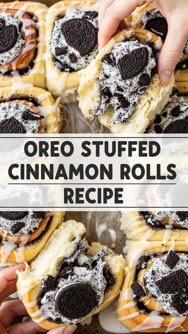 Oreo Stuffed Cinnamon Rolls Recipe