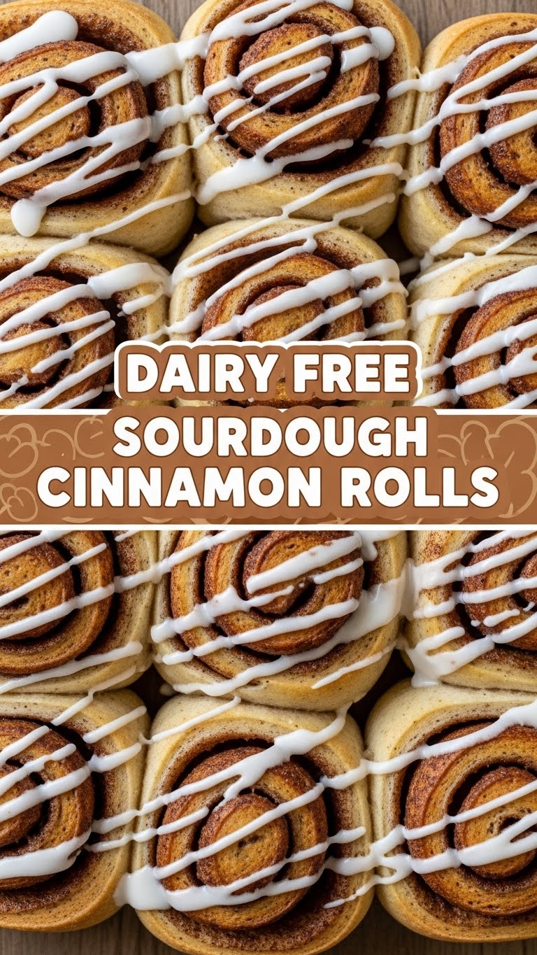 Dairy Free Sourdough Cinnamon Rolls