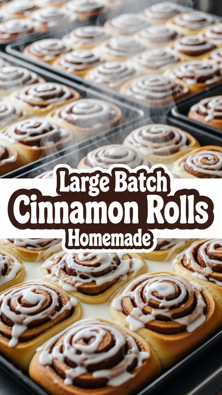 Large Batch Cinnamon Rolls Homemade