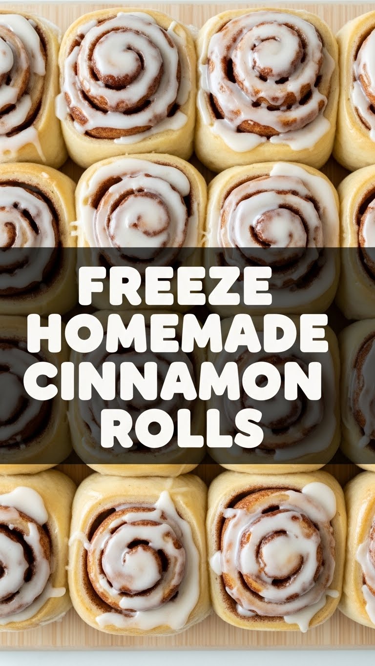 Freeze Homemade Cinnamon Rolls