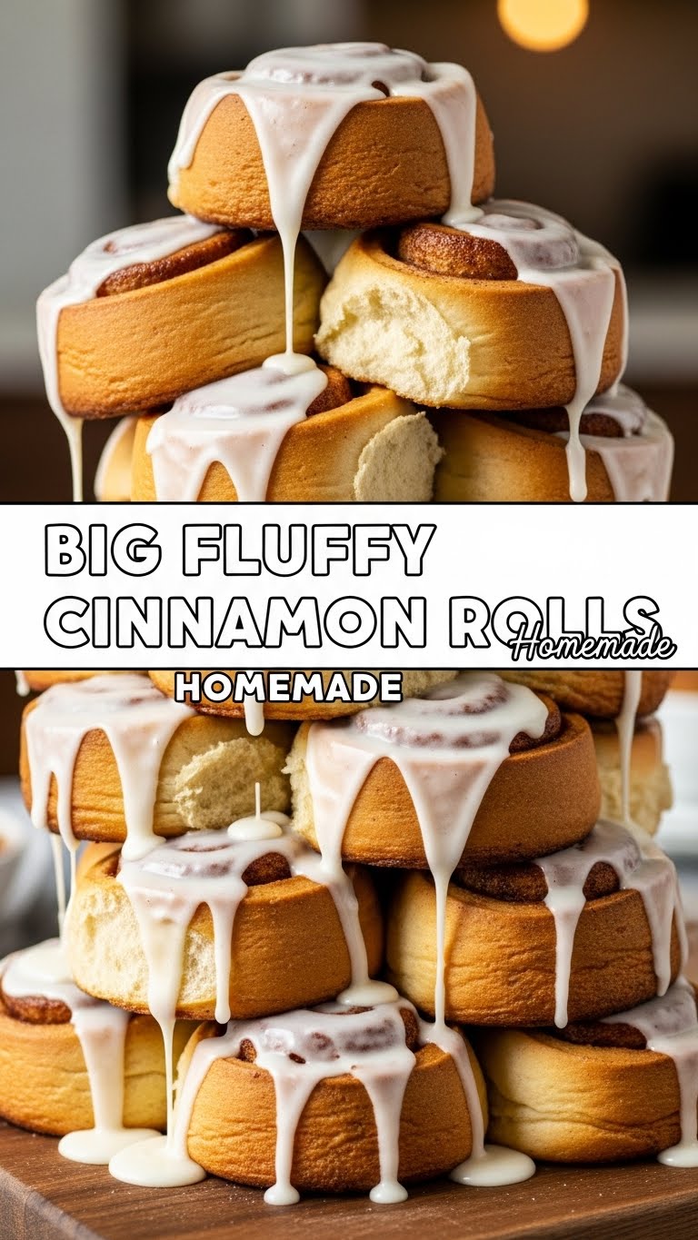 Big Fluffy Cinnamon Rolls Homemade