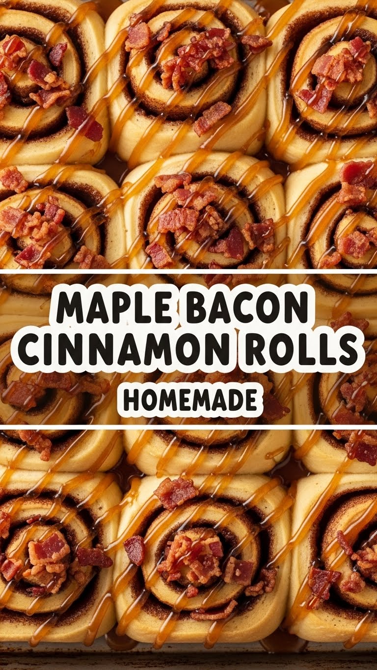 Maple Bacon Cinnamon Rolls Homemade