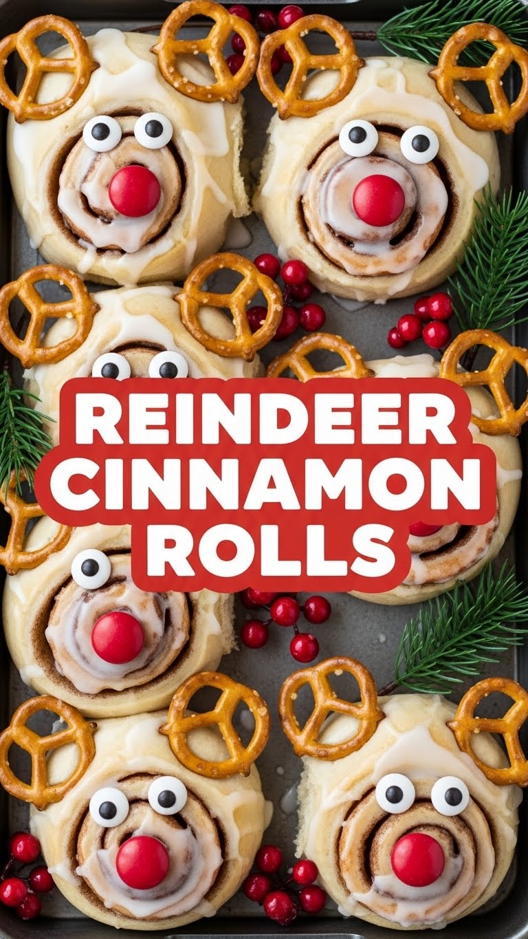 Reindeer Cinnamon Rolls