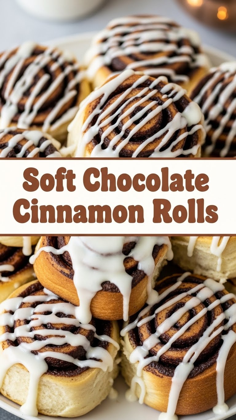 Soft Chocolate Cinnamon Rolls